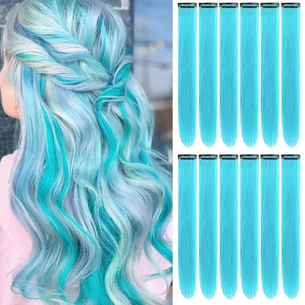 22 inch Colored Hair Extensions, Light Blue Party Highlights Clip in Synthetic Hair Extensions, Color Party Straight good 2026
22 inch Colored Hair Extensions, Light Blue Party Highlights Clip in Synthetic Hair Extensions, Color Party Straight good 2026