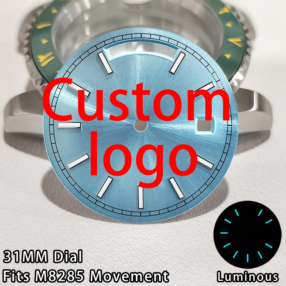 Custom Logo Dial 31MM Watch Dial M8285 Watch Dials Accessories Dual Calendar BGW9 Blue Luminous Miyota 8215 31mm dial
Custom Logo Dial 31MM Watch Dial M8285 Watch Dials Accessories Dual Calendar BGW9 Blue Luminous Miyota 8215 31mm dial 