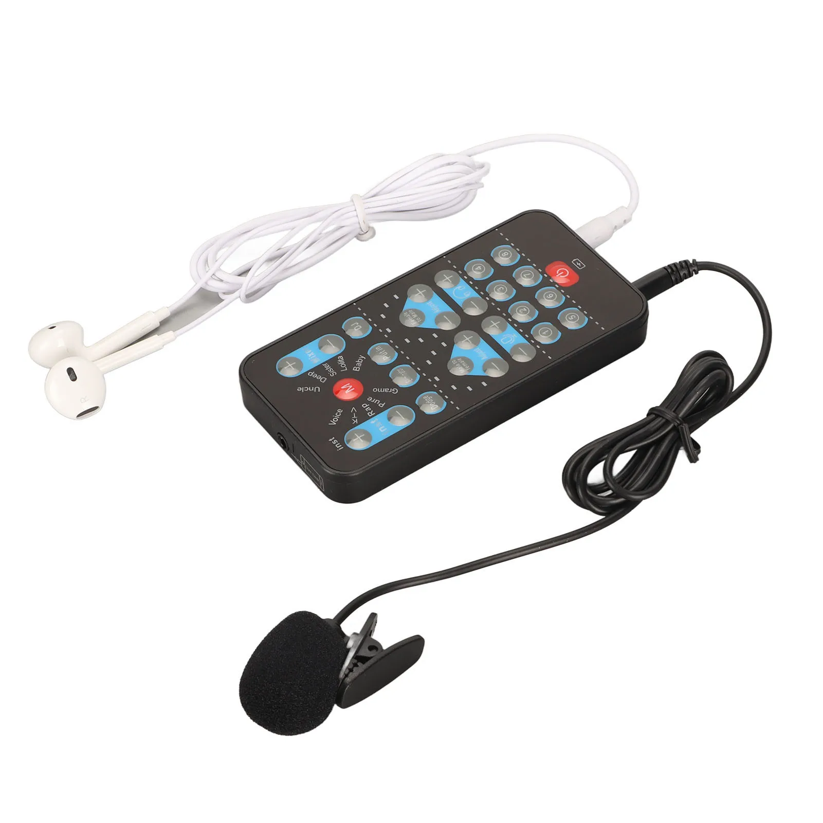 Handheld Voice Changer ABS Portable Multifunctional Sound Disguiser with 8 Sound Effects for Phone Tablet Black
Handheld Voice Changer ABS Portable Multifunctional Sound Disguiser with 8 Sound Effects for Phone Tablet Black