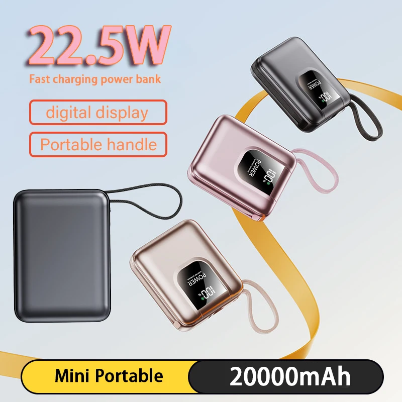 Портативная внешняя батарея 22,5 Вт с быстрой зарядкой, 20000 мАч, цифровой дисплей, портативная ручка, аккумуляторы для IPhone, Samsung, Xiaomi
Портативная внешняя батарея 22,5 Вт с быстрой зарядкой, 20000 мАч, цифровой дисплей, портативная ручка, аккумуляторы для IPhone, Samsung, Xiaomi