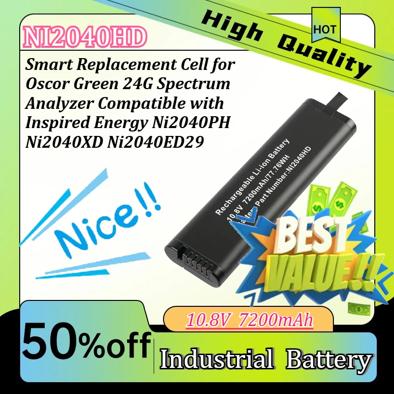 Smart Replacement Cell for Oscor Green 24G Spectrum Analyzer Compatible with Inspired Energy Ni2040PH Ni2040XD Ni2040ED29
Smart Replacement Cell for Oscor Green 24G Spectrum Analyzer Compatible with Inspired Energy Ni2040PH Ni2040XD Ni2040ED29