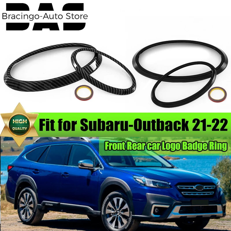 

Front Rear Car Logo Emblem Badge Ring Cover Trim Decoration ABS Fit for Subaru Forester Outback XV 2022+