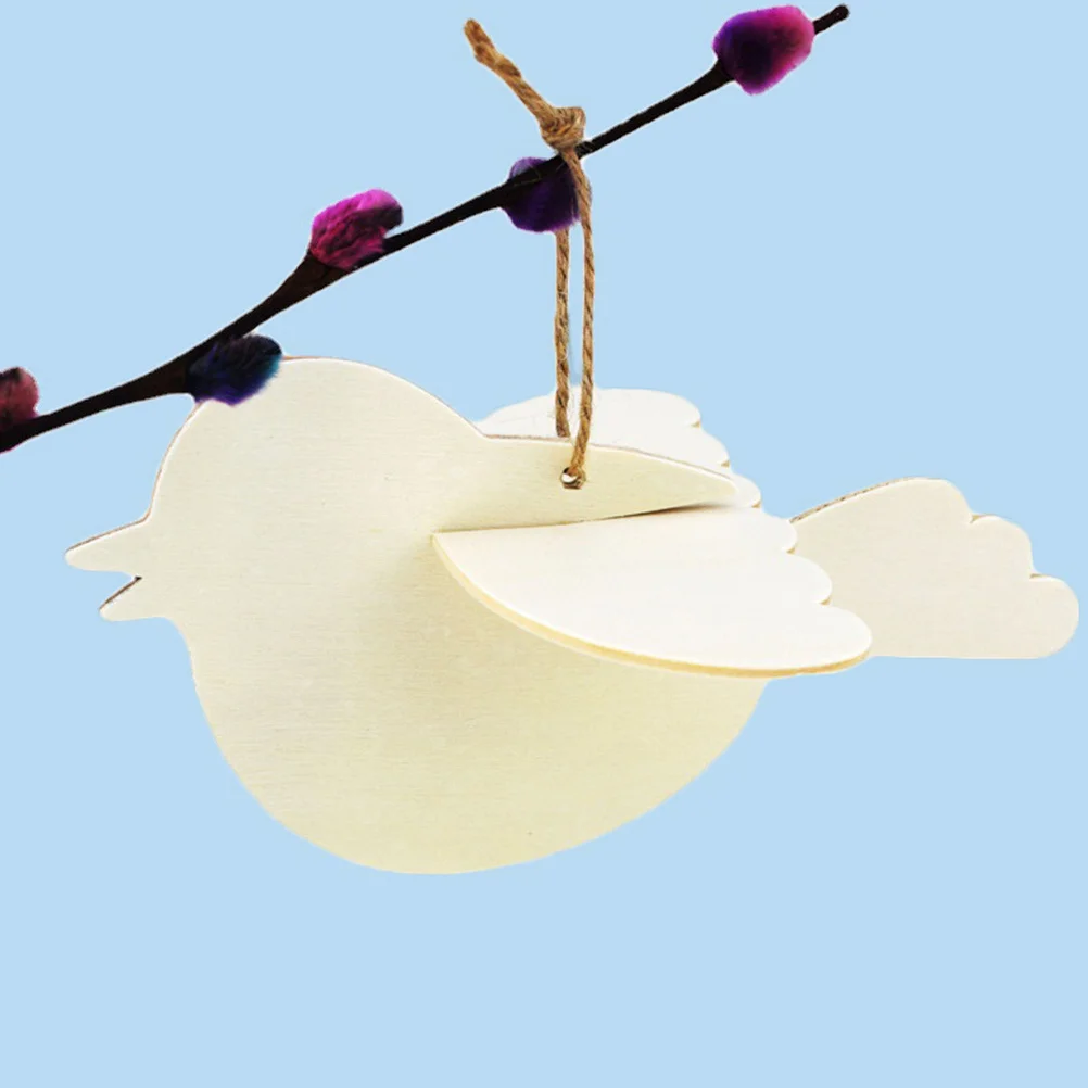 12Pcs Natural Solid Wood Blank Bird Shaped Slices DIY Crafts Hanging Ornaments Easter Christmas Holiday Decoration
12Pcs Natural Solid Wood Blank Bird Shaped Slices DIY Crafts Hanging Ornaments Easter Christmas Holiday Decoration