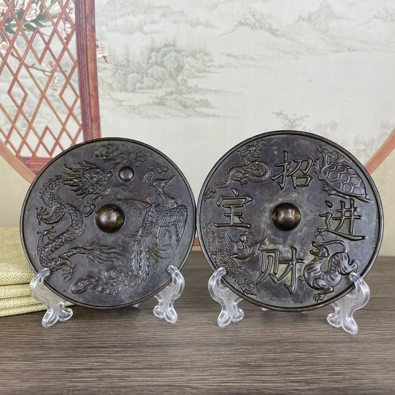 Wedding Dragon and Phoenix Mirror Antique Collection Vintage Mirror Collectible Home Decor Ornament
Wedding Dragon and Phoenix Mirror Antique Collection Vintage Mirror Collectible Home Decor Ornament