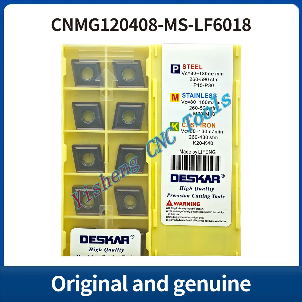 DESKAR 100% Original CNMG120404-MQ CNMG120404-MS CNMG120408-MQ CNMG120408-MS LF6018 LF6118 indexable threading carbide insert
DESKAR 100% Original CNMG120404-MQ CNMG120404-MS CNMG120408-MQ CNMG120408-MS LF6018 LF6118 indexable threading carbide insert