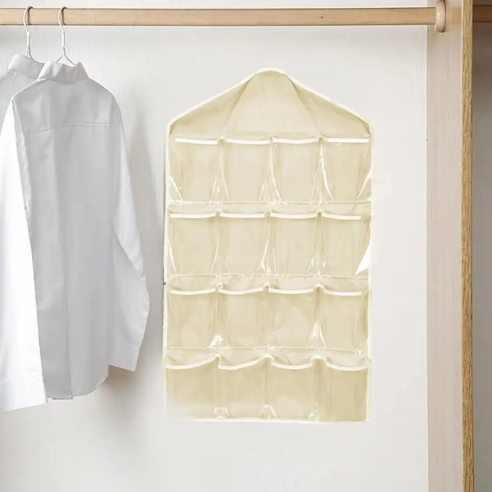 16 Pockets Clear Hanging Bag Socks Tie Bra Underwear Rack Hanger Storage Organizer Foldable Wardrobe Wall Door Back Hanging Bags
16 Pockets Clear Hanging Bag Socks Tie Bra Underwear Rack Hanger Storage Organizer Foldable Wardrobe Wall Door Back Hanging Bags