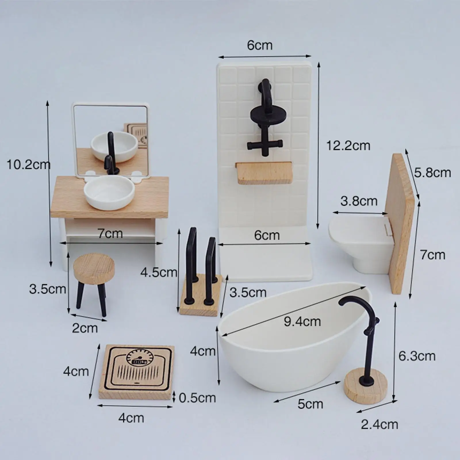 1:12 Scale Dollhouse Bathroom Set Pretend Play Toy Kids Valentines Gifts
1:12 Scale Dollhouse Bathroom Set Pretend Play Toy Kids Valentines Gifts