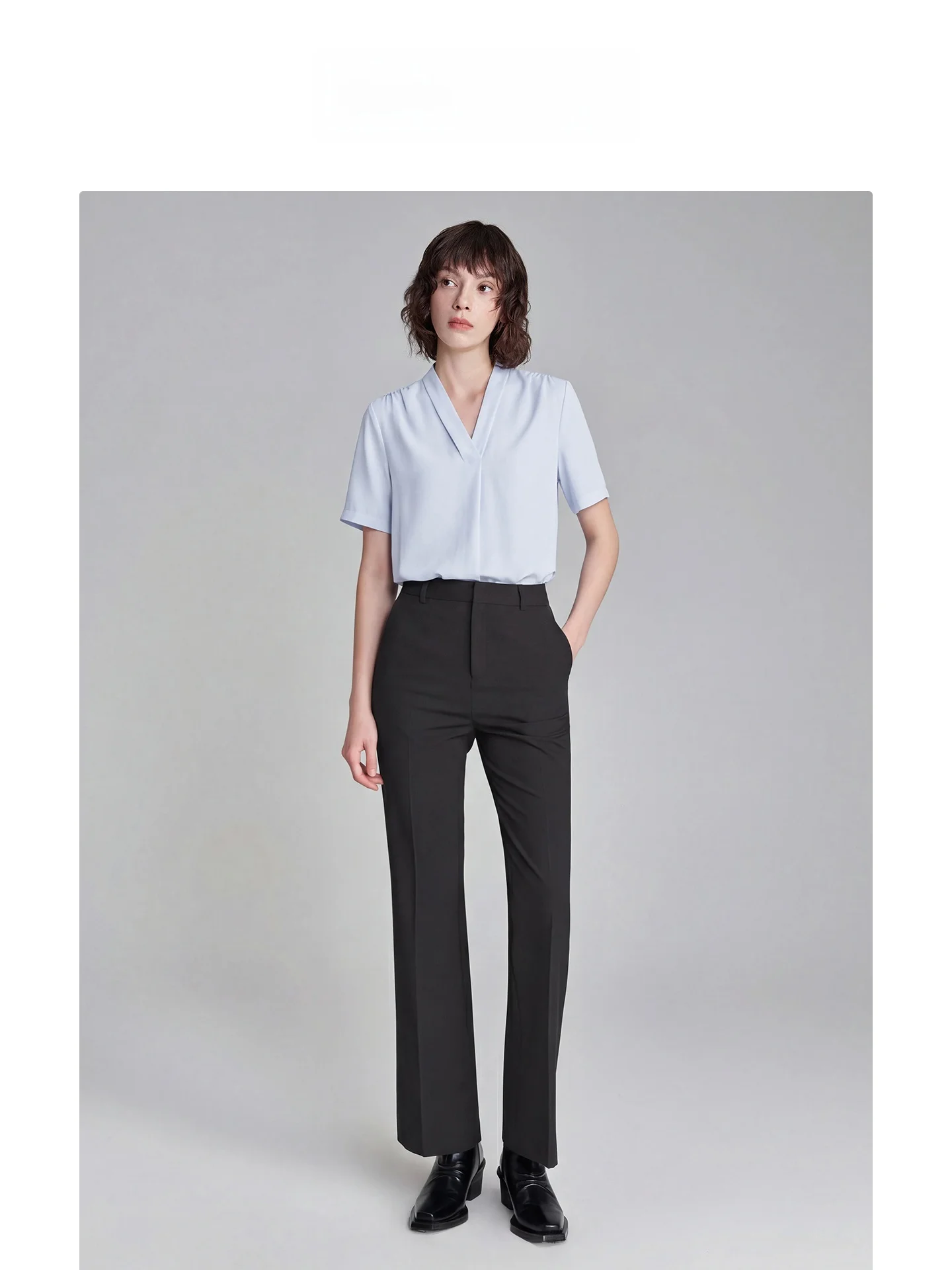 Professional V-Neck Blue Shirt Women's Summer Slimming Commute Work Uniform Teacher's Uniform Short Sleeve Long Pants
Professional V-Neck Blue Shirt Women's Summer Slimming Commute Work Uniform Teacher's Uniform Short Sleeve Long Pants