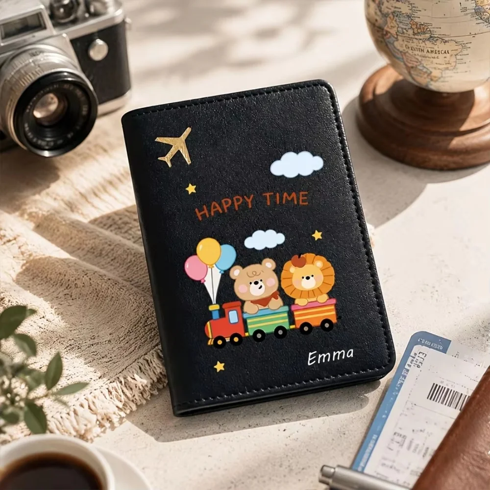 Custom Cute Cartoon Animal Bear-pattern Passport Cover with Custom Name, Text Passport Book Holder, Passport Protector
Custom Cute Cartoon Animal Bear-pattern Passport Cover with Custom Name, Text Passport Book Holder, Passport Protector