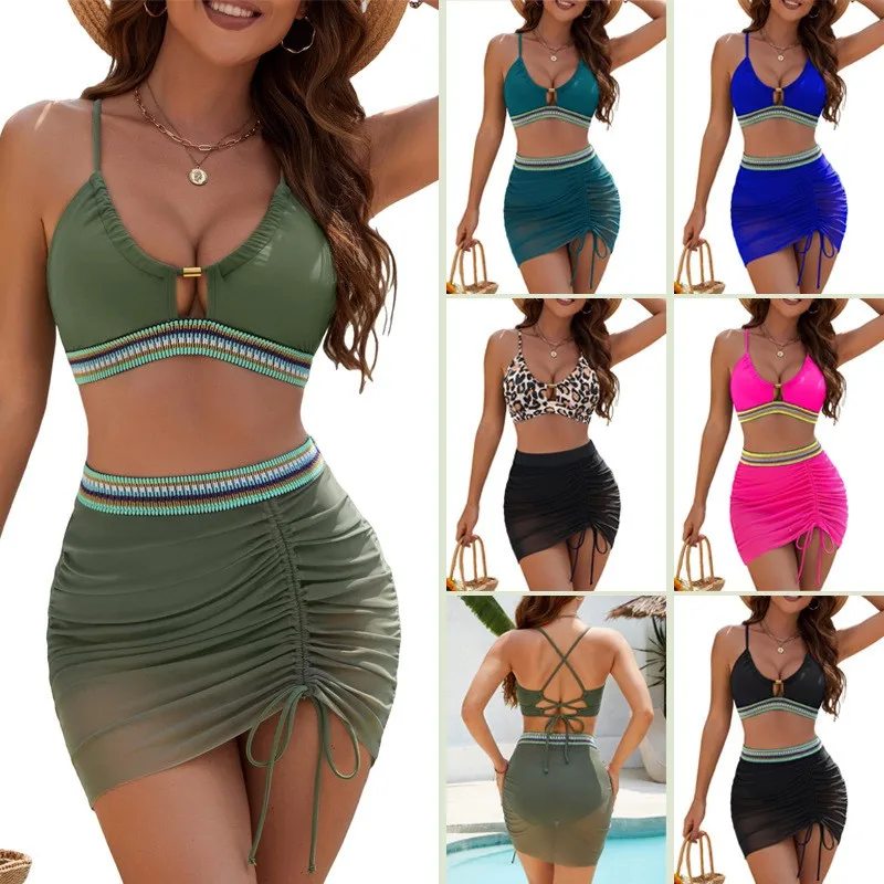Women 2026 Bikini Sleeveless Crop Neck Bikinis Ruched Skirt Side Tie Swimsuit Olive Green Two Piece Swimsuit
Women 2026 Bikini Sleeveless Crop Neck Bikinis Ruched Skirt Side Tie Swimsuit Olive Green Two Piece Swimsuit