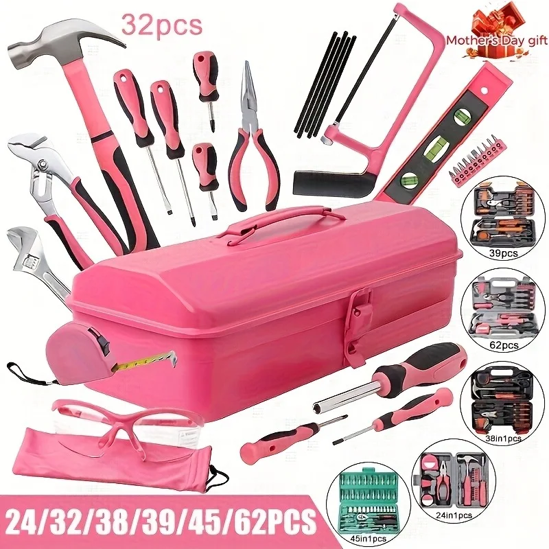 Pink Home Tool Set Fashionable Pink Women's Tool Kit Home Improvement Set Summer Seasonal Collection Unbranded Item
Pink Home Tool Set Fashionable Pink Women's Tool Kit Home Improvement Set Summer Seasonal Collection Unbranded Item