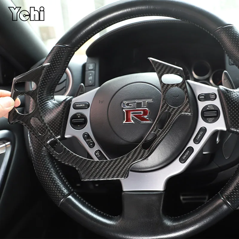 For Nissan GTR R35 2008-2016 Real Carbon Fiber Car Steering Wheel Button Decoration Frame Sticker Car Interior Accessories
For Nissan GTR R35 2008-2016 Real Carbon Fiber Car Steering Wheel Button Decoration Frame Sticker Car Interior Accessories