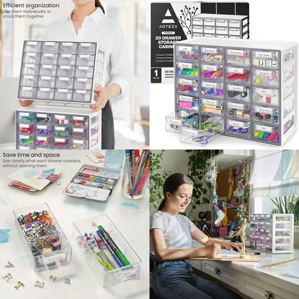 Органайзер с 20 ящиками и шкаф для хранения — прозрачный пластик, штабелируемые ящики для макияжа, поделок, шитья, офисных принадлежностей, небольших па
Органайзер с 20 ящиками и шкаф для хранения — прозрачный пластик, штабелируемые ящики для макияжа, поделок, шитья, офисных принадлежностей, небольших па