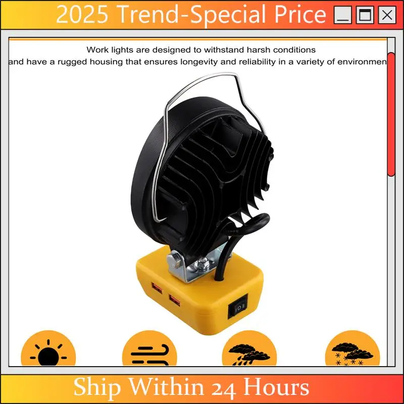 A61Z Deals For 18V 20V Battery 4Inch 18W Work LED Light 6500K LED Outdoor Engineering Light
A61Z Deals For 18V 20V Battery 4Inch 18W Work LED Light 6500K LED Outdoor Engineering Light