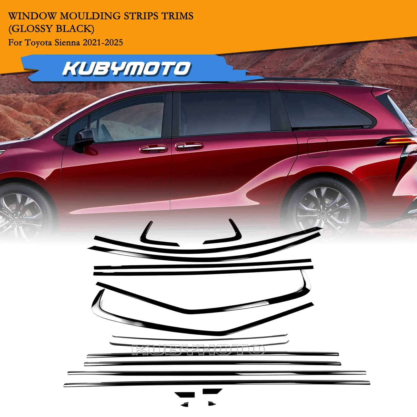 18 шт. накладок на окна и двери автомобиля для Toyota Sienna 2021-2025
18 шт. накладок на окна и двери автомобиля для Toyota Sienna 2021-2025