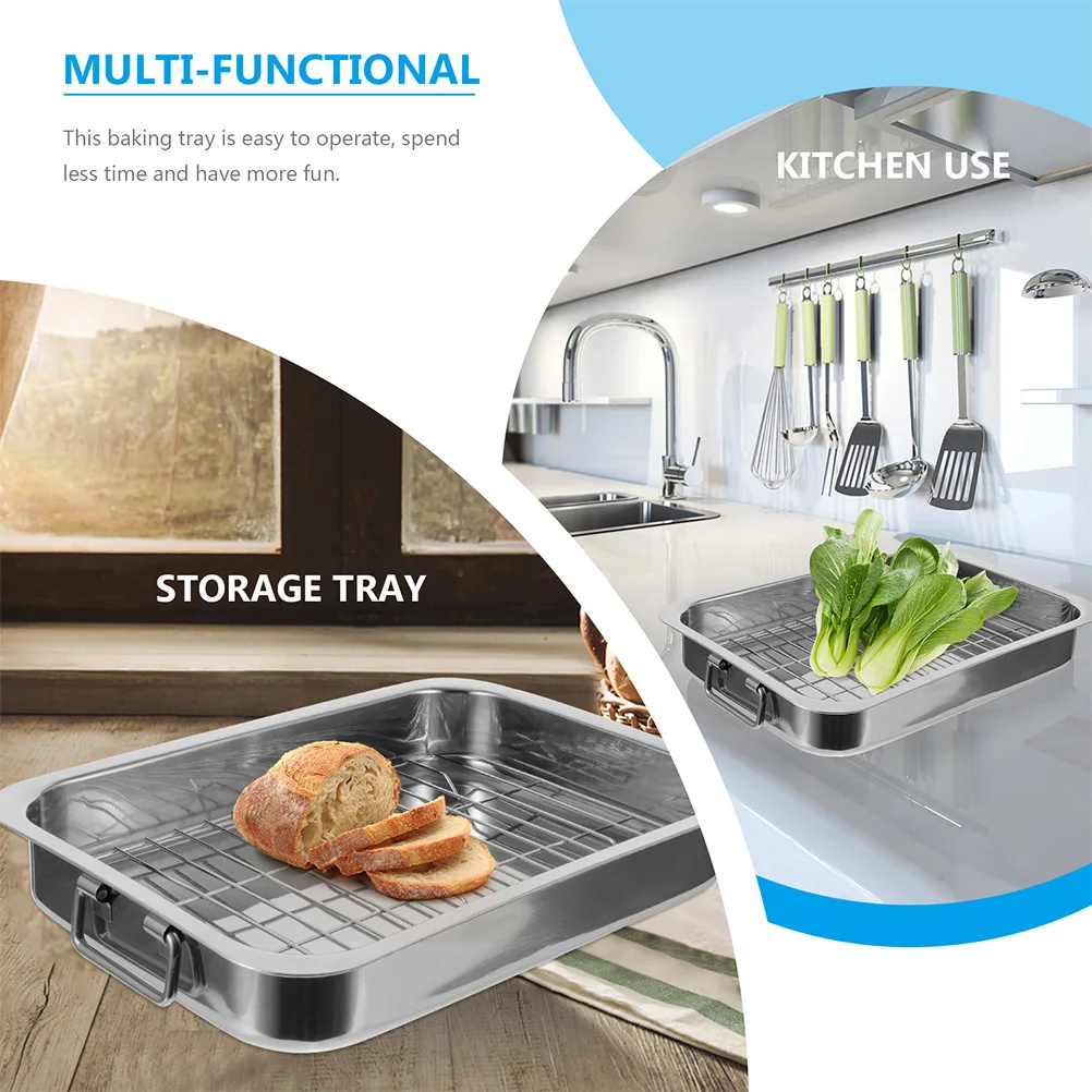 1 Set Stainless Steel Baking Tray Set Kitchen Oven Tray Non-Stick Easy Clean Multi-Function Storage Rack For Dessert
1 Set Stainless Steel Baking Tray Set Kitchen Oven Tray Non-Stick Easy Clean Multi-Function Storage Rack For Dessert
