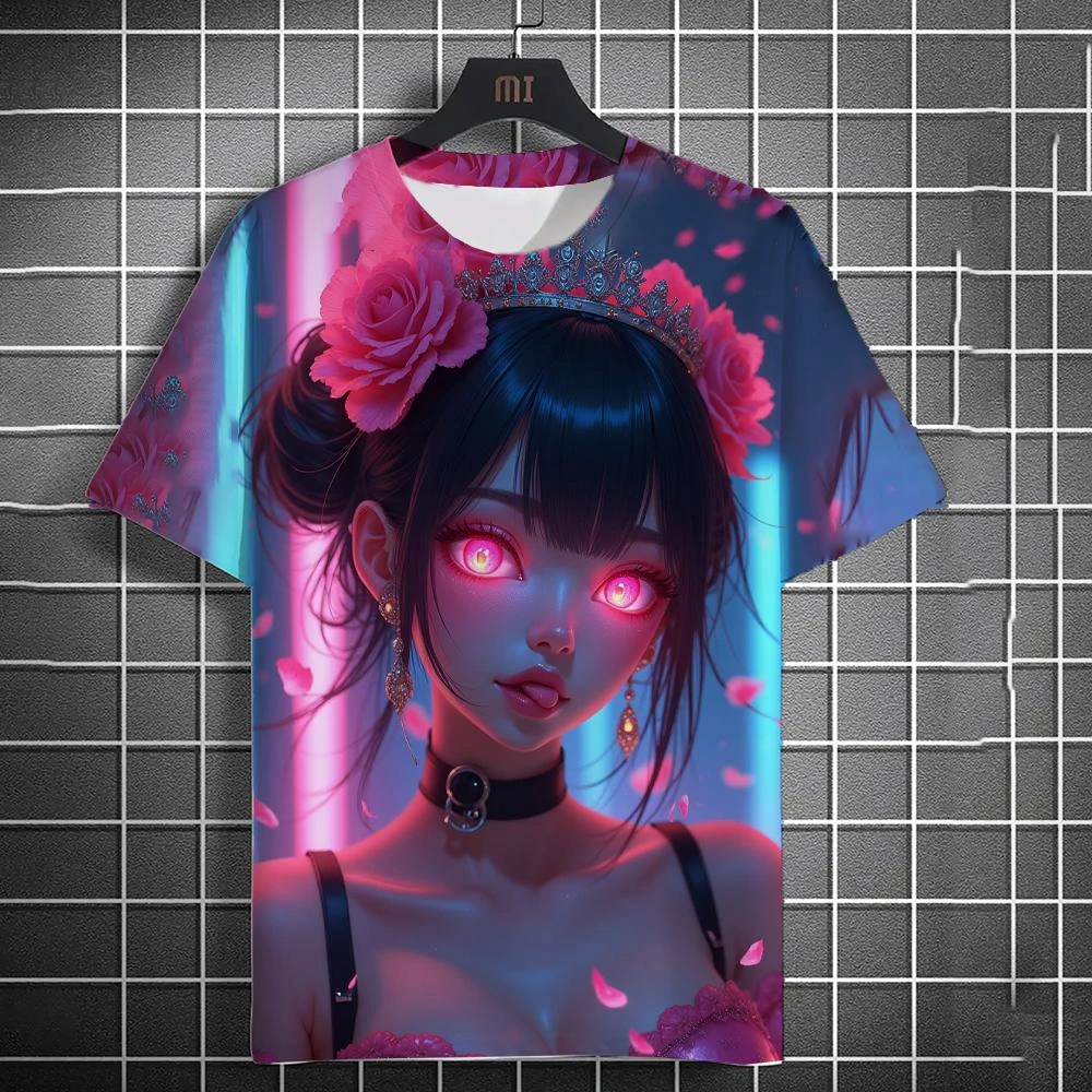 Summer Harajuku Anime Girl Graphic T Shirt For Men 3D Print Fashion Loose Short Sleeve Tops Kawaii Cool Street Style Y2k Tops
Summer Harajuku Anime Girl Graphic T Shirt For Men 3D Print Fashion Loose Short Sleeve Tops Kawaii Cool Street Style Y2k Tops