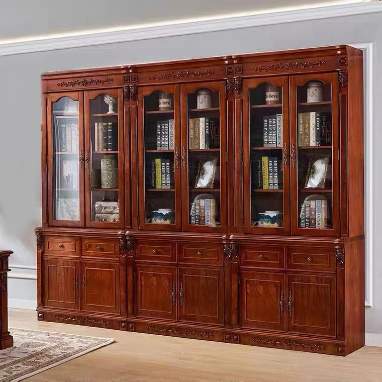 All solid wood American bookcase with glass door dust-proof locker whole wall household bookcase locker display cabinet
All solid wood American bookcase with glass door dust-proof locker whole wall household bookcase locker display cabinet