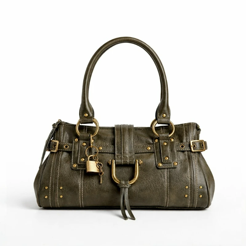 New Retro-style Buckle Crossbody Bag, Fashionable Lock-style Motorcycle Bag for Ladies Large-capacity Versatile Commuter Handbag
New Retro-style Buckle Crossbody Bag, Fashionable Lock-style Motorcycle Bag for Ladies Large-capacity Versatile Commuter Handbag