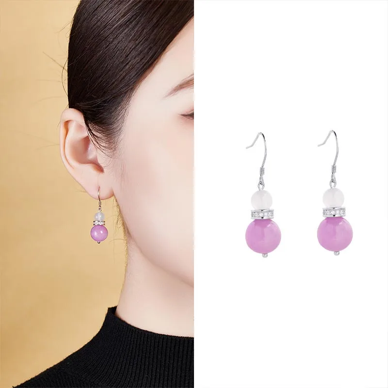 Women's Natural Crystal Gemstone Earrings Amethyst Rose Quartz Labradorite Agate Dangle Hook Jewelry Gift for Girls
Women's Natural Crystal Gemstone Earrings Amethyst Rose Quartz Labradorite Agate Dangle Hook Jewelry Gift for Girls