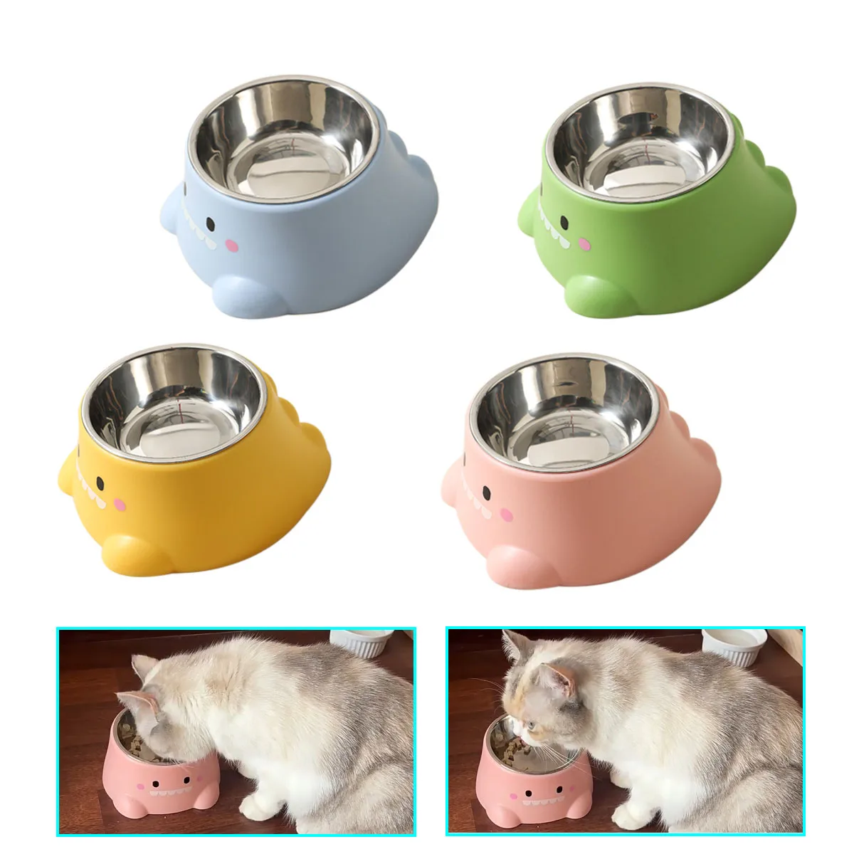 New Stainless Steel Pet Dog Cat Bowl Lovely Inclined Puppy Kitten Food Feeding Bowls Pet Drinking Feeder Pet Dogs Cats Feeders
New Stainless Steel Pet Dog Cat Bowl Lovely Inclined Puppy Kitten Food Feeding Bowls Pet Drinking Feeder Pet Dogs Cats Feeders