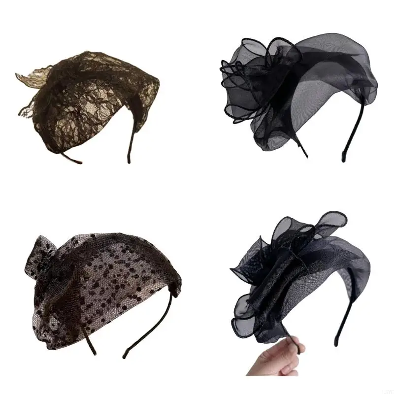 L5YC White Hair Cover Hairband Half Hat Headband Elegant Headdress Women Evening Party Headwear Head Accessories
L5YC White Hair Cover Hairband Half Hat Headband Elegant Headdress Women Evening Party Headwear Head Accessories