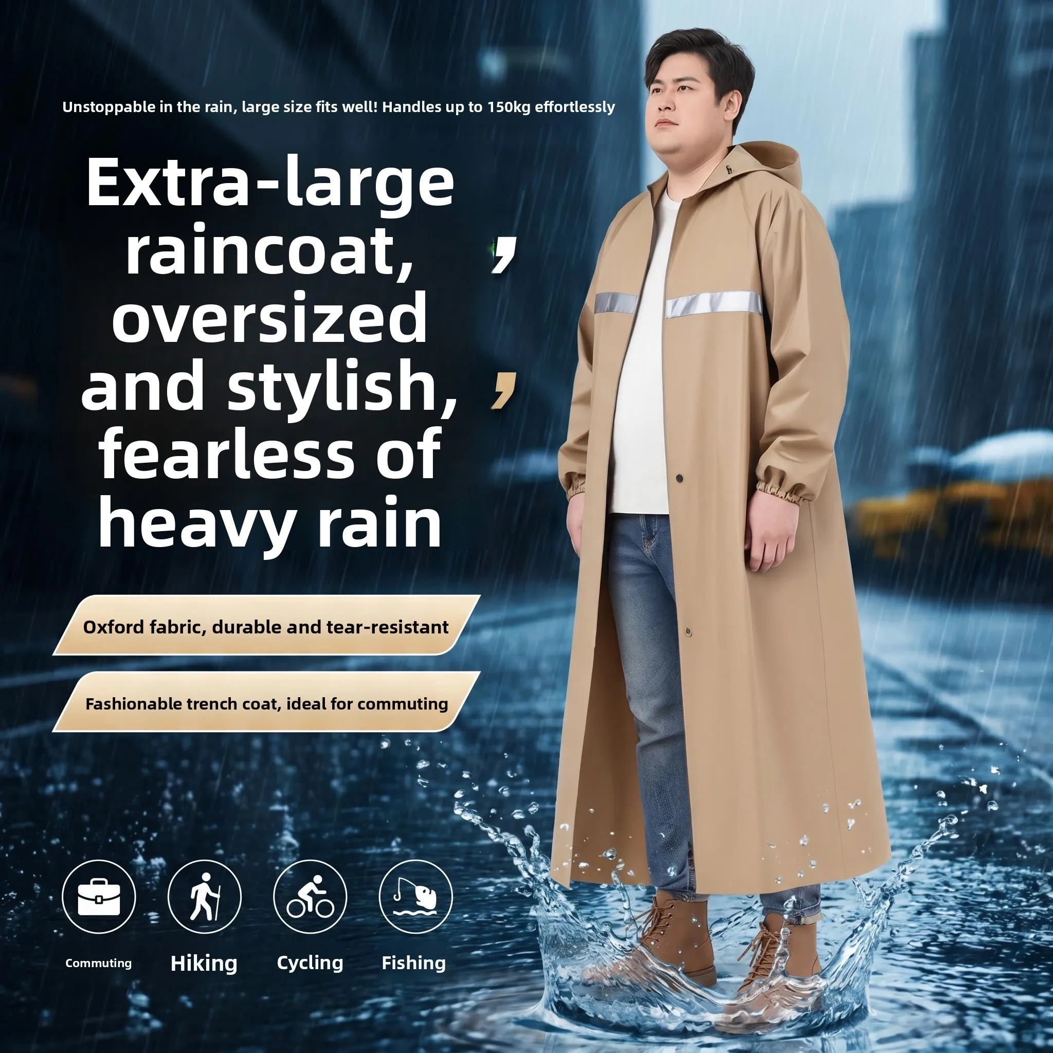 plus Size Men's Raincoat Extra Large Outerwear Waterproof Wear-Resistant Heavy Rainproof Adult Outdoor Cycling Raincoat
plus Size Men's Raincoat Extra Large Outerwear Waterproof Wear-Resistant Heavy Rainproof Adult Outdoor Cycling Raincoat