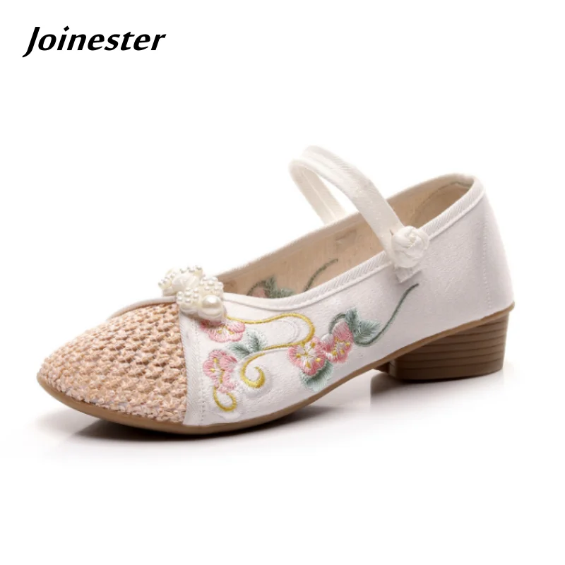 Women Hollow-out Round Toe Embroidered Mary Jane Dance Shoes Ethnic Style Dress Pumps for Ladies Canvas Casual Shoe
Women Hollow-out Round Toe Embroidered Mary Jane Dance Shoes Ethnic Style Dress Pumps for Ladies Canvas Casual Shoe
