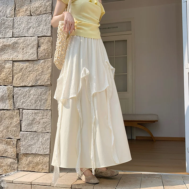 Retro Irregular Lace Sash Long Skirt Women's Hook Flower Tassel Fairy Style Elastic Waist Leaf Half Skirt Casual High Wa...
Retro Irregular Lace Sash Long Skirt Women's Hook Flower Tassel Fairy Style Elastic Waist Leaf Half Skirt Casual High Wa...