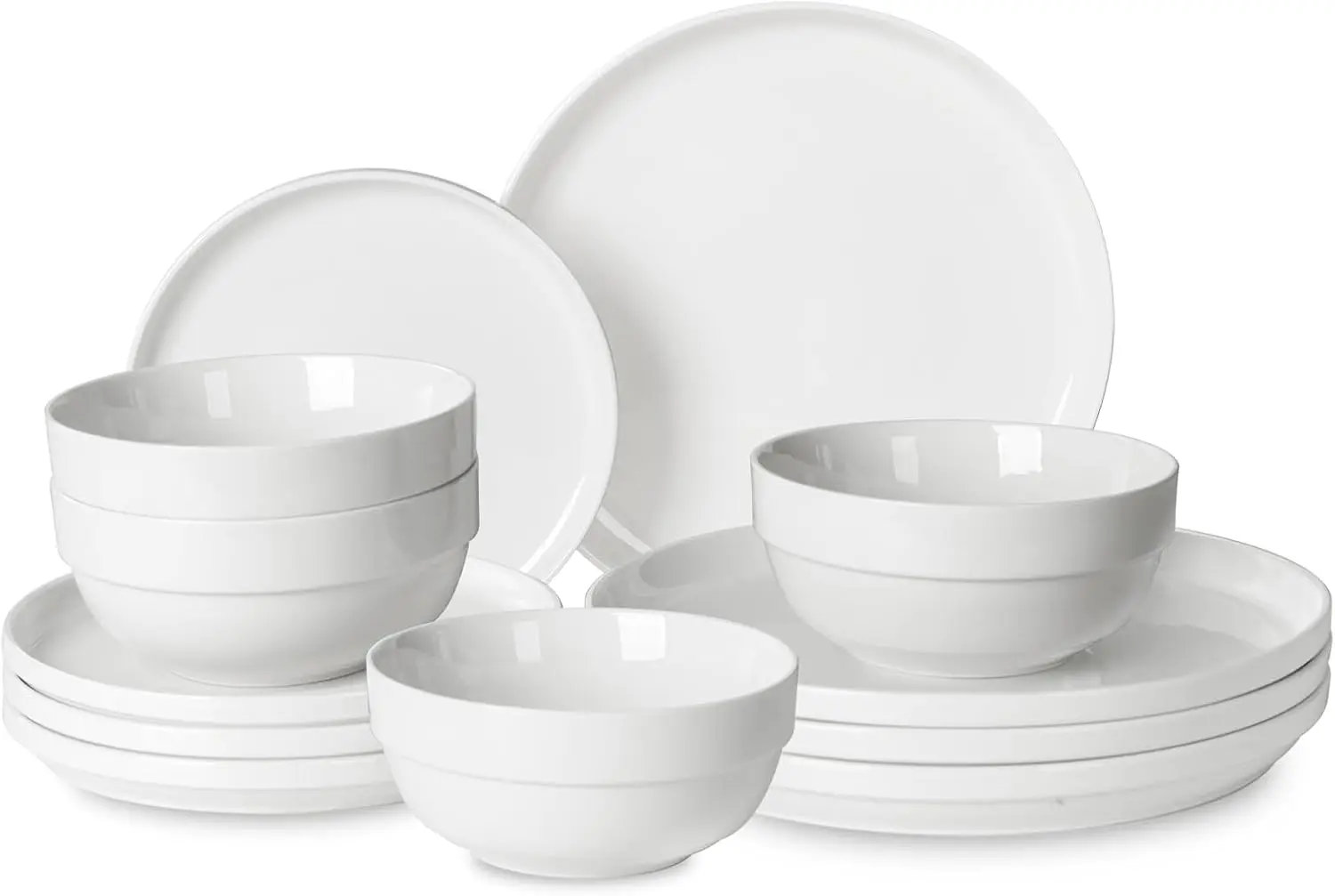 12 Pieces Porcelain Dinnerware Set, Serving Plates and Bowls Set for 4, Chip and Scratch Resistant White Kitchen Dishwar
12 Pieces Porcelain Dinnerware Set, Serving Plates and Bowls Set for 4, Chip and Scratch Resistant White Kitchen Dishwar