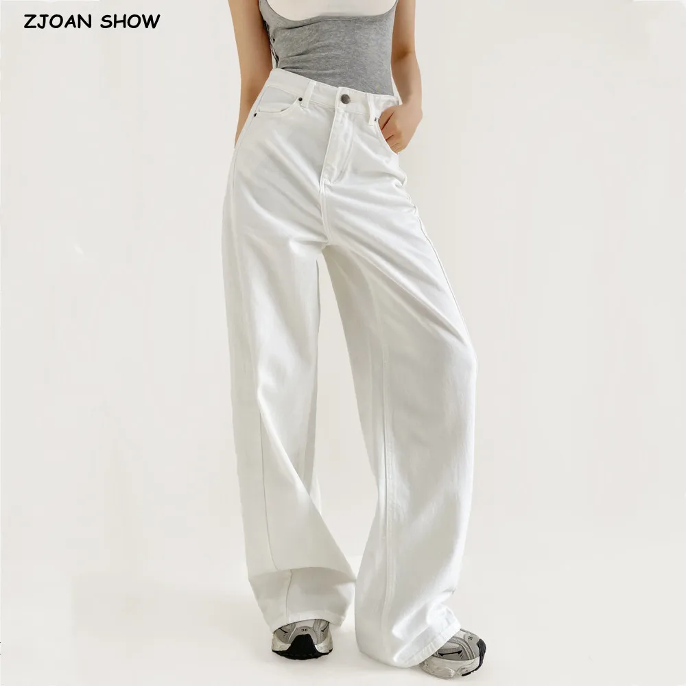 4 colors 2025 Spring Autumn High Waist Wide Leg Jeans Women Loose American Retro Denim Trousers Bottoms White Blue Black
4 colors 2025 Spring Autumn High Waist Wide Leg Jeans Women Loose American Retro Denim Trousers Bottoms White Blue Black