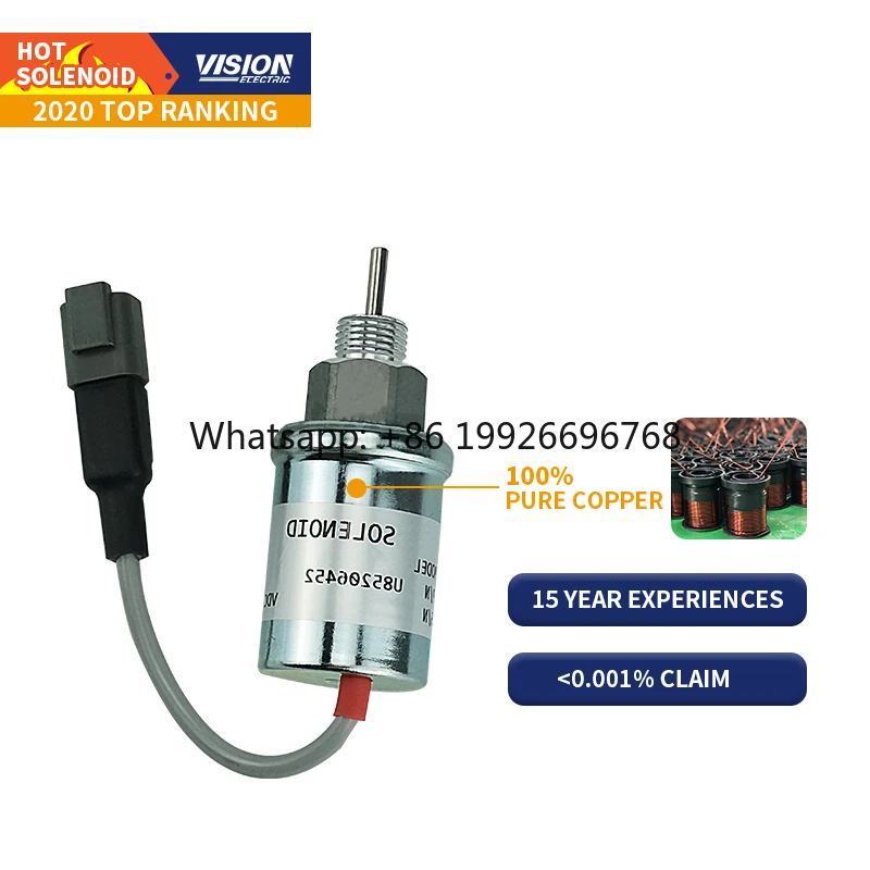 12V Diesel Engine Shutdown Solenoid Valve U85206452
12V Diesel Engine Shutdown Solenoid Valve U85206452