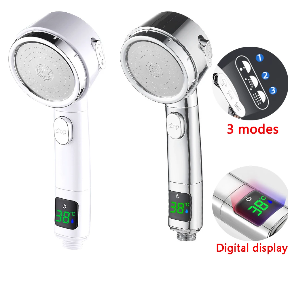 Digital Shower Adjustable Shower Head Pressurized Filter For Water Showerhead Temperature Jetting Nozzle Bathroom Accessories
Digital Shower Adjustable Shower Head Pressurized Filter For Water Showerhead Temperature Jetting Nozzle Bathroom Accessories