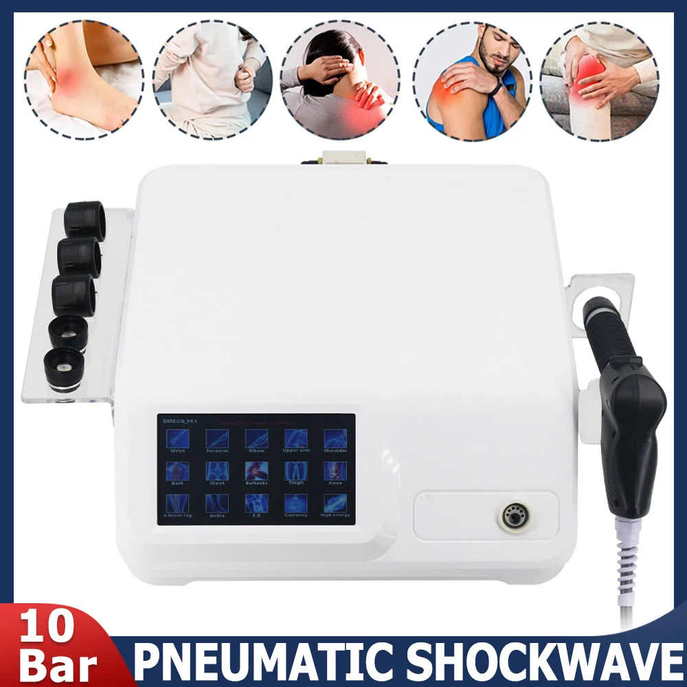 10Bar Pneumatic Shockwave Machine For ED Treatment Body Relaxation Muscle Pain Relief Professional Shock Wave Therapy Massager
10Bar Pneumatic Shockwave Machine For ED Treatment Body Relaxation Muscle Pain Relief Professional Shock Wave Therapy Massager