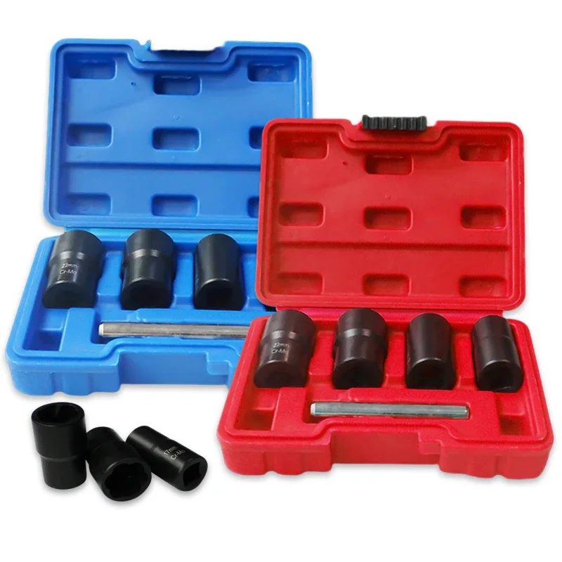 5Pcs Hex Socket Set Remover Removal Tool Damaged Worn Lug Broken Nut Bolt Removal Extractor Sleeve Tool 17/19/21/22mm
5Pcs Hex Socket Set Remover Removal Tool Damaged Worn Lug Broken Nut Bolt Removal Extractor Sleeve Tool 17/19/21/22mm