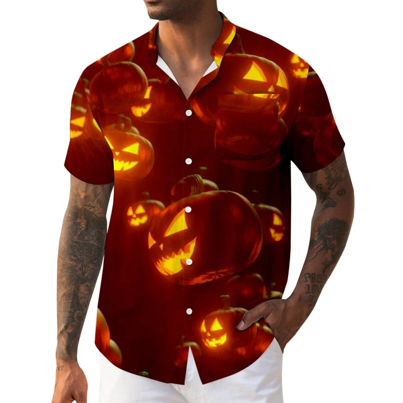 Men's 3D Print Short Sleeve Shirts Halloween Casual Comfortable Fashion Trend Loose Full Print Shirt Men Women Festival Wear Top
Men's 3D Print Short Sleeve Shirts Halloween Casual Comfortable Fashion Trend Loose Full Print Shirt Men Women Festival Wear Top