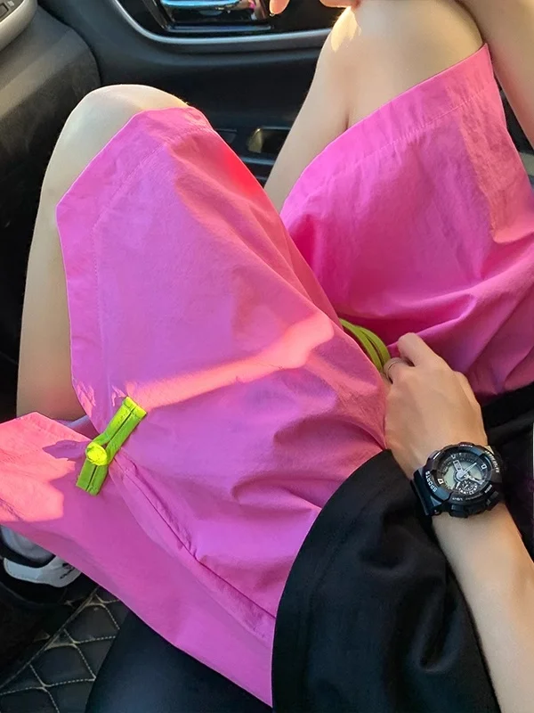 Dopne Pink Men's Spor orts Summer Thin Qui Dry Beach Loose Casual Couple Five-Quarter Length Straight Leg Pants
Dopne Pink Men's Spor orts Summer Thin Qui Dry Beach Loose Casual Couple Five-Quarter Length Straight Leg Pants