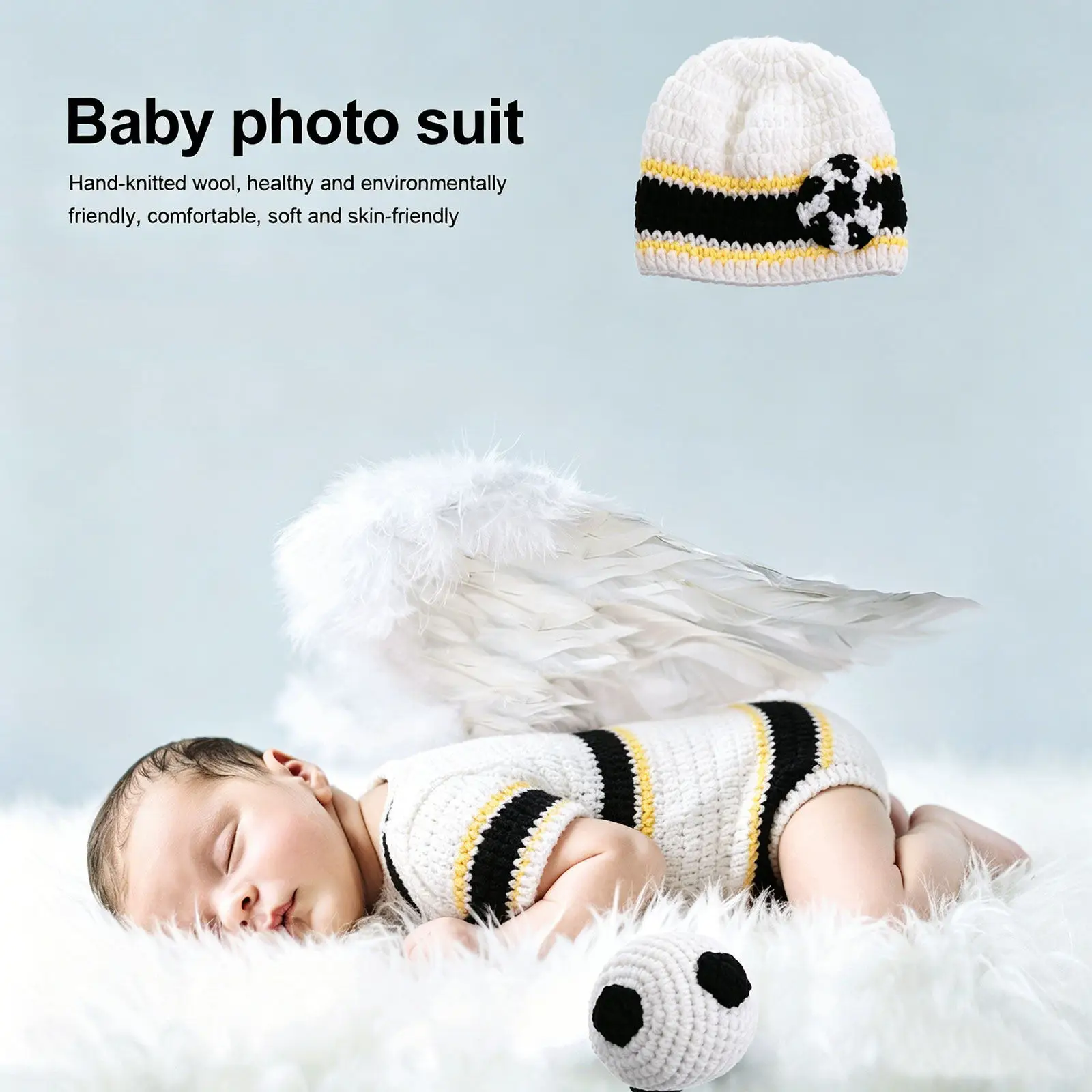 Baby Photography Costume Set Football Hat Knitted Shorts Creative Baby Shower Outfit Soft Comfortable Clothes Newborn Costume
Baby Photography Costume Set Football Hat Knitted Shorts Creative Baby Shower Outfit Soft Comfortable Clothes Newborn Costume