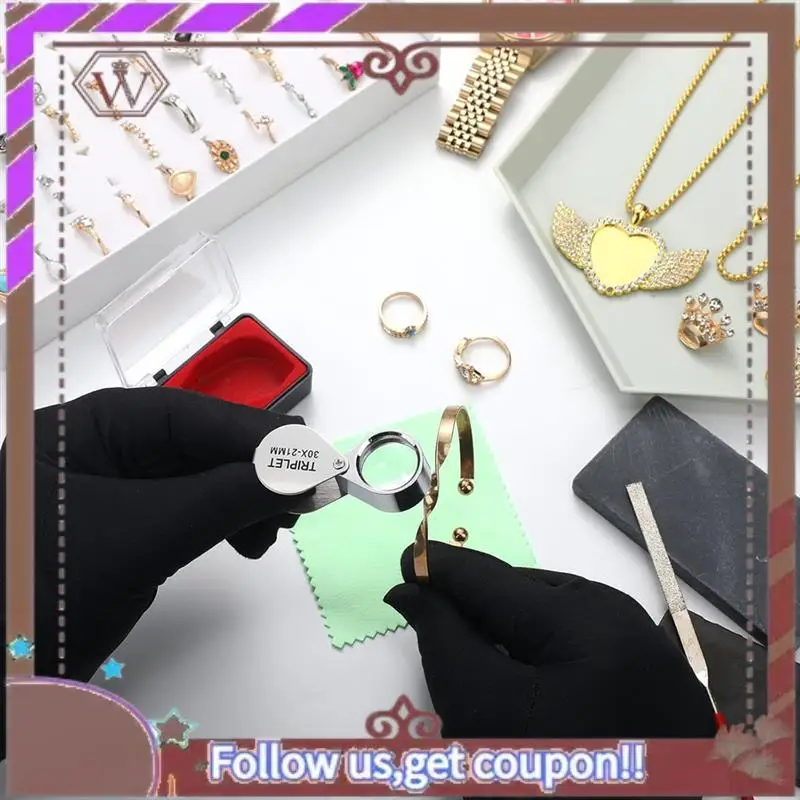 (New)-6-Piece Gold And Silver Jewelry Testing Solutions Kit Includes Scratches, Streaks Gemstone Polishing Cloth, Magnifier
(New)-6-Piece Gold And Silver Jewelry Testing Solutions Kit Includes Scratches, Streaks Gemstone Polishing Cloth, Magnifier