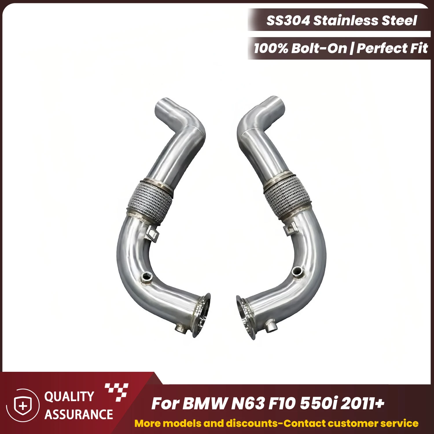 Stainless Steel Downpipe ECCF for BMW 550i N63 F10 High Flow Plug & Play OEM Warranty Friendly
Stainless Steel Downpipe ECCF for BMW 550i N63 F10 High Flow Plug & Play OEM Warranty Friendly