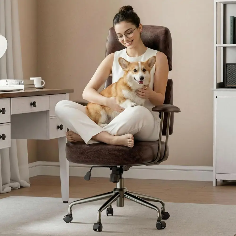 Ergonomic High-Back Computer Chair with Lumbar Support, Executive Office Desk Chair, Brown
Ergonomic High-Back Computer Chair with Lumbar Support, Executive Office Desk Chair, Brown