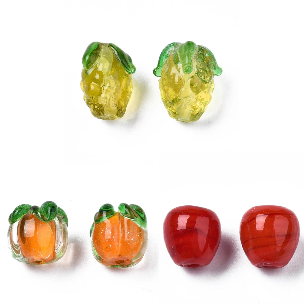 10Pcs Fruit Glass Beads Imitation Autumn Theme Handmade Lampwork Beads For Necklace Bracelet DIY Jewelry Making Accessories
10Pcs Fruit Glass Beads Imitation Autumn Theme Handmade Lampwork Beads For Necklace Bracelet DIY Jewelry Making Accessories