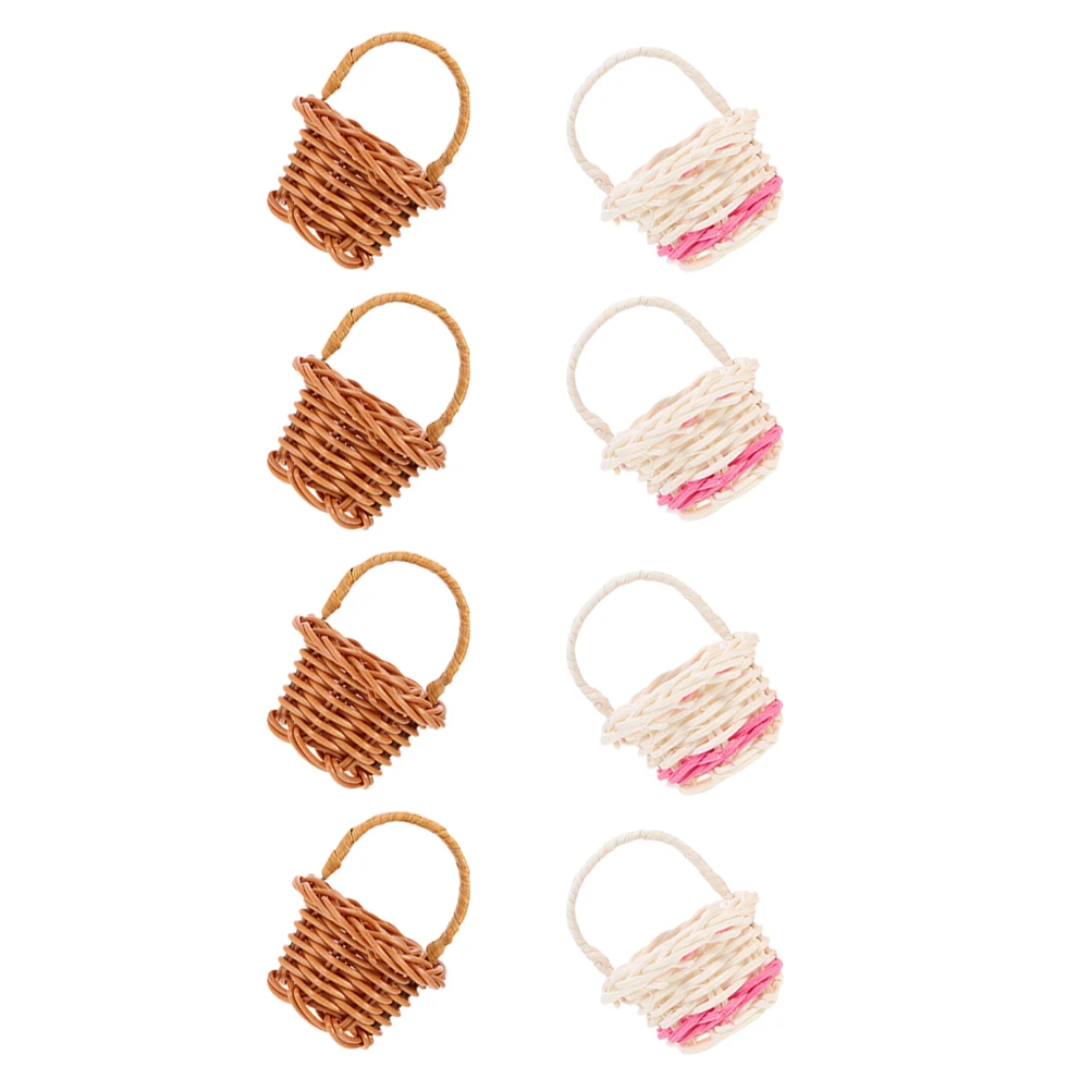 8pcs Mini Woven With Handle Small Gift Baskets For Home Wedding Candy Storage Lightweight Bamboo Desktop Decoration Mini Picnic
8pcs Mini Woven With Handle Small Gift Baskets For Home Wedding Candy Storage Lightweight Bamboo Desktop Decoration Mini Picnic