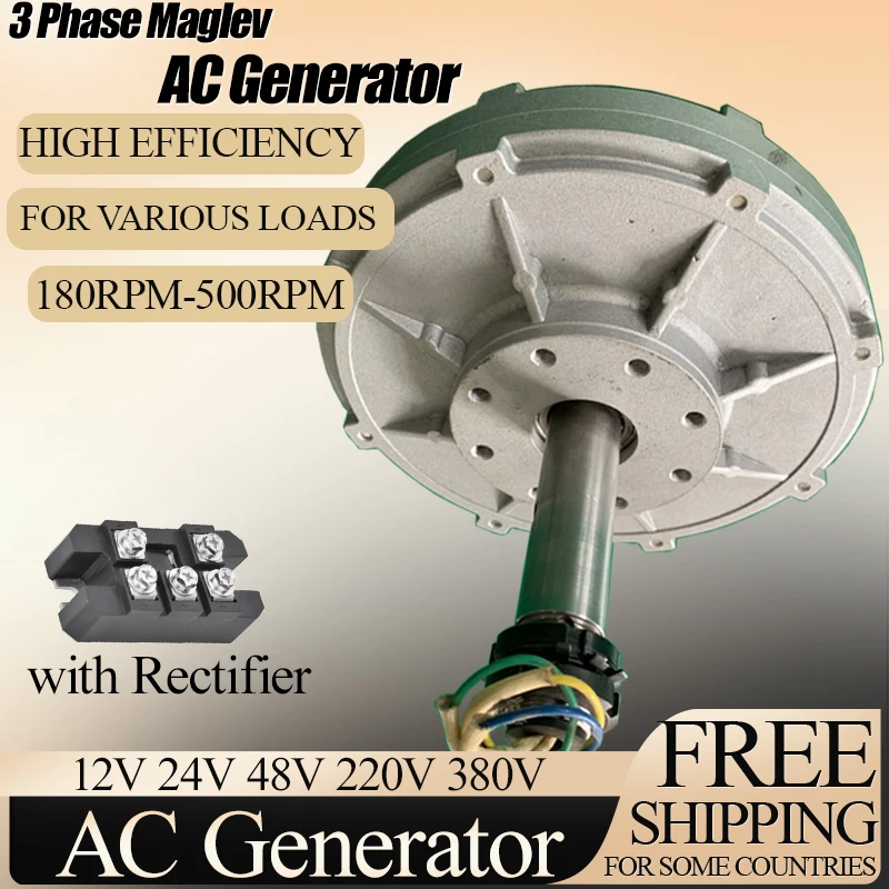 Magnetic Levitation Generator Turbine Low Speed 100-500rpm REAL 4000W 48V 96V 220V High Efficiency Energy Saving Easy to Install
Magnetic Levitation Generator Turbine Low Speed 100-500rpm REAL 4000W 48V 96V 220V High Efficiency Energy Saving Easy to Install