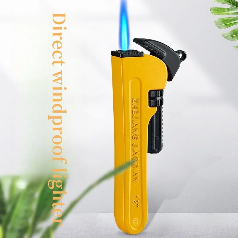 Portable Pipe Clamp Shaped Lighter Metal Material Creative Design Windproof Straight Forward Blue Flame Lighter Special Gift
Portable Pipe Clamp Shaped Lighter Metal Material Creative Design Windproof Straight Forward Blue Flame Lighter Special Gift