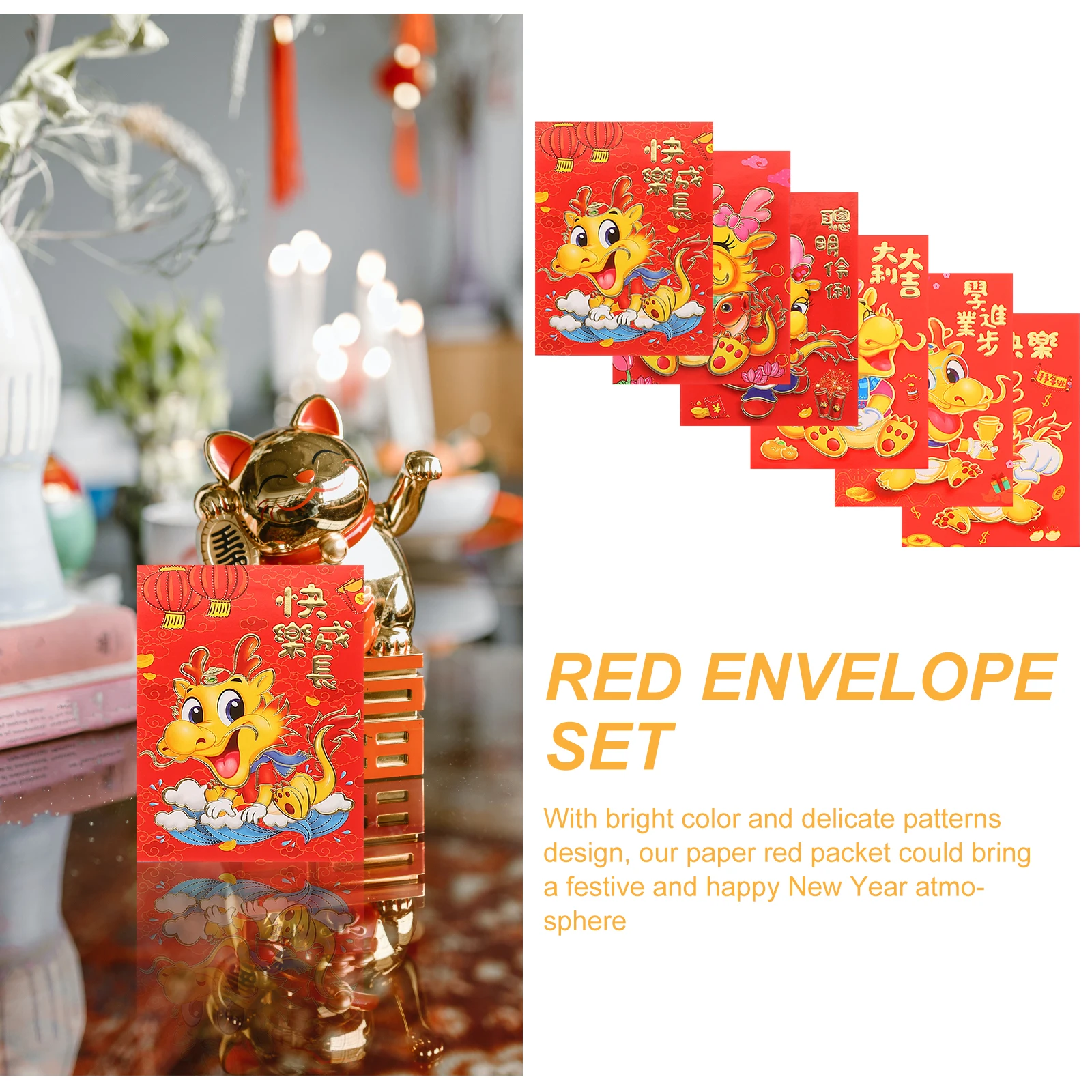30pcs Chinese New Year Envelopes Lucky Money Bags Traditional Spring Festival Gift Paper Packets Dragon Design 2024 Zodiac
30pcs Chinese New Year Envelopes Lucky Money Bags Traditional Spring Festival Gift Paper Packets Dragon Design 2024 Zodiac