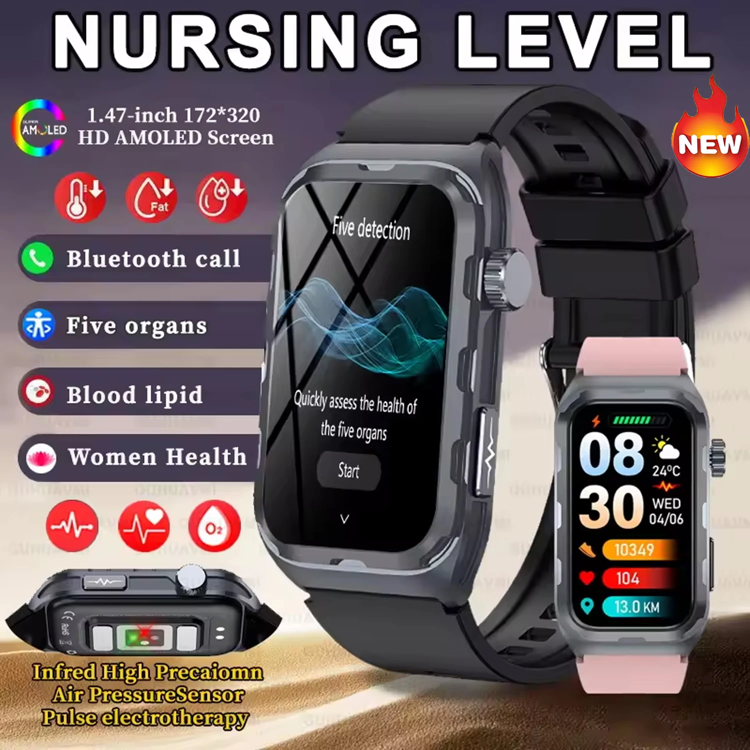 2025НОВИНКА ЭКГ + PPG Импульсная терапия Микрофизическое экзаменация Смарт-часы Липид артериального давления AI Diag (= мониторинг Смарт-браслет
2025НОВИНКА ЭКГ + PPG Импульсная терапия Микрофизическое экзаменация Смарт-часы Липид артериального давления AI Diag (= мониторинг Смарт-браслет