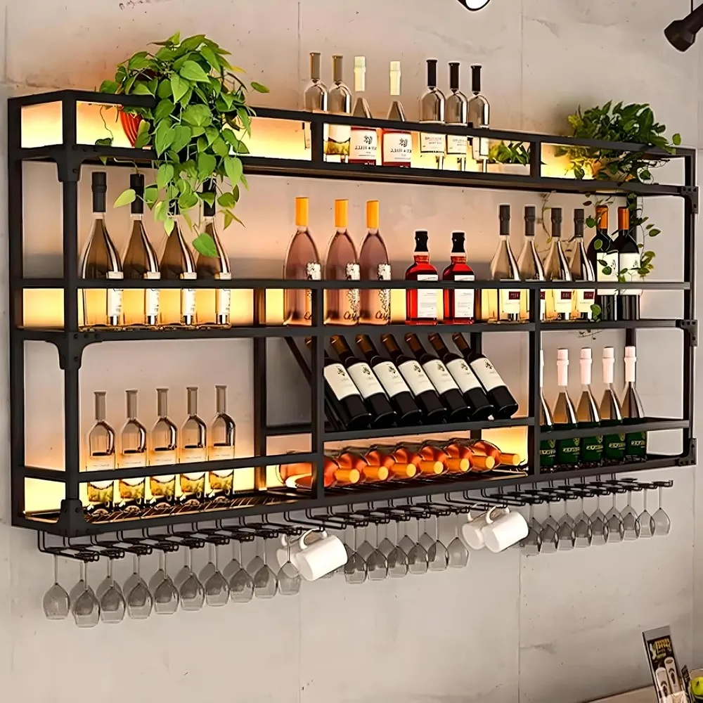 Wall Mounted Wine Rack, Floating Industrial Liquor Glass Holder 3 Tiers, Large Metal Wine Bottle Display Rack Hanging Shelf,
Wall Mounted Wine Rack, Floating Industrial Liquor Glass Holder 3 Tiers, Large Metal Wine Bottle Display Rack Hanging Shelf,