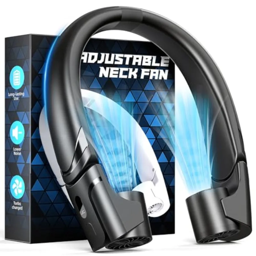 ChillGo 5th Gen Neck Fan with Dual Motor 200% Strong Airflow - 8000mAh Portable Fan, Personal Fan with Adjustable Airvents, Qui
ChillGo 5th Gen Neck Fan with Dual Motor 200% Strong Airflow - 8000mAh Portable Fan, Personal Fan with Adjustable Airvents, Qui