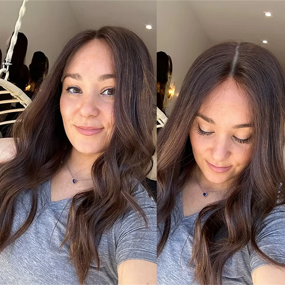 Dark Brunette Long Body Wave Wig Brown Highlights Lace Front Wig Glueless Synthetic Premium Fibre Realistic Look Wig Cosplay Use
Dark Brunette Long Body Wave Wig Brown Highlights Lace Front Wig Glueless Synthetic Premium Fibre Realistic Look Wig Cosplay Use